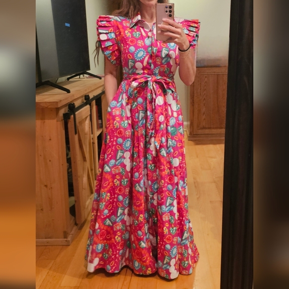 NWT Emily McCarthy Anderson Maxi Dress Size XS In Color Jewelry Box - Picture 4 of 5